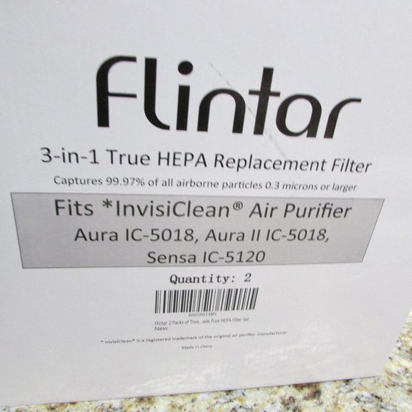 Flintar Other New 2 Flinta 3 In I True Hepa Replacement Filter Invisiclean Air Purifier